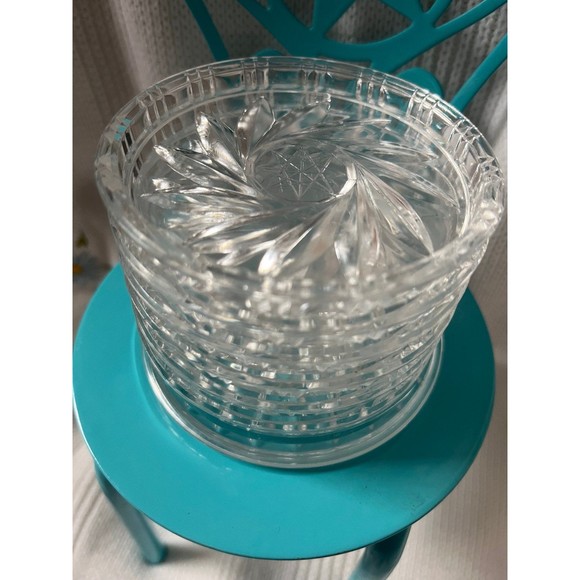 Vintage set of 6 Crystal Coasters - Picture 3 of 8